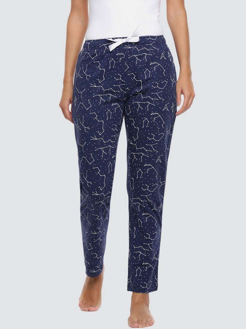 Buy Dollar Missy Women Navy Blue Printed Cotton Lounge Pants Lounge Pants for Women 19129524 Myntra