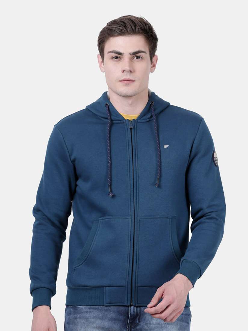 Buy t base Men Blue Hooded Sweatshirt Sweatshirts for Men 19143372 Myntra