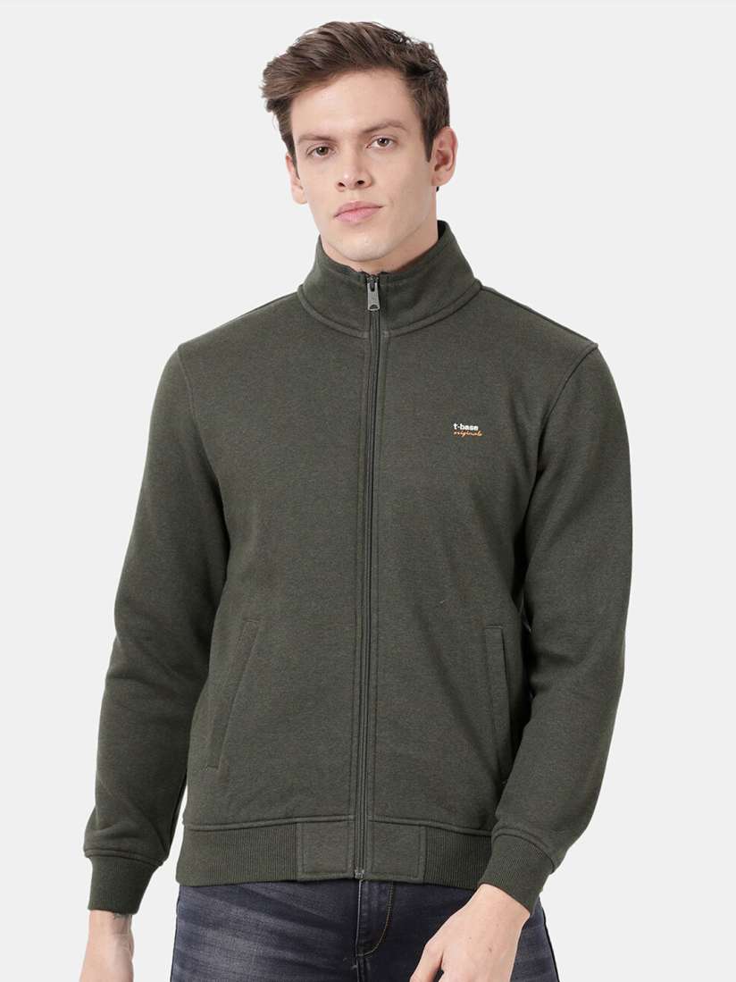 Buy t base Men Green Sweatshirt Sweatshirts for Men 19143422 Myntra
