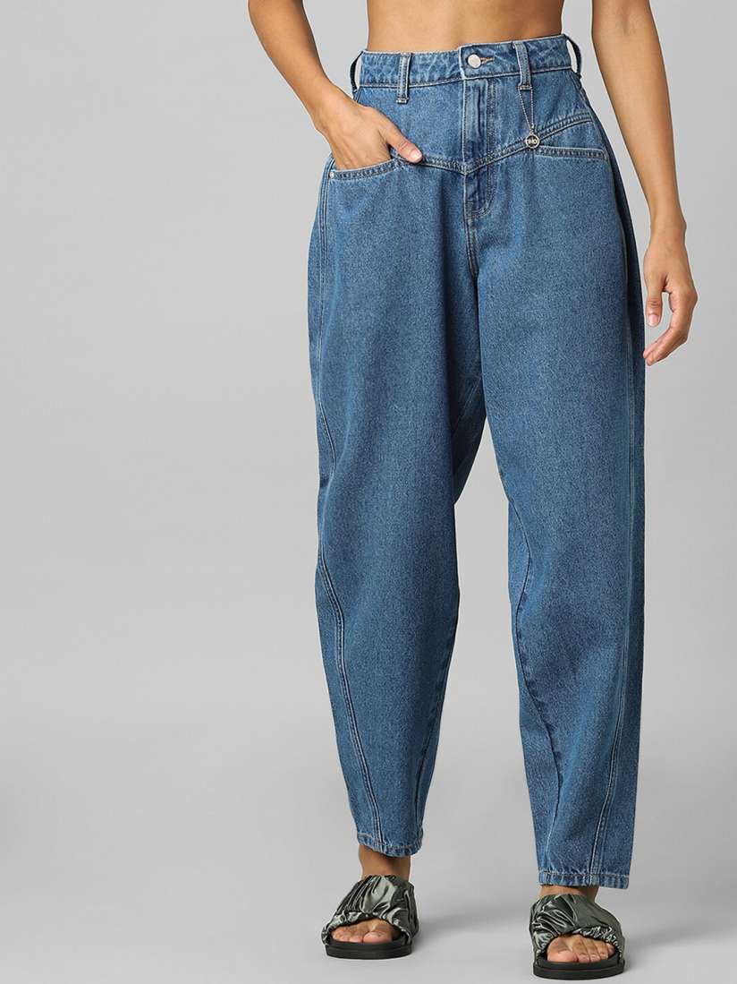 Buy ONLY Women Blue Straight Fit High Rise Jeans Jeans for Women 19143986 Myntra