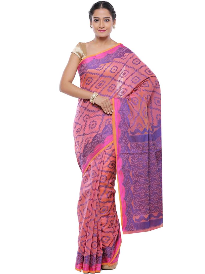 Buy BANARASI SILK WORKS Pink Purple Art Silk Woven Design Banarasi Saree Sarees for Women 1915147 Myntra
