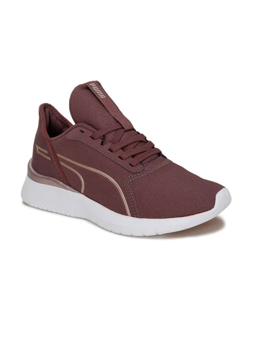 Puma brown leather tennis shoes sales