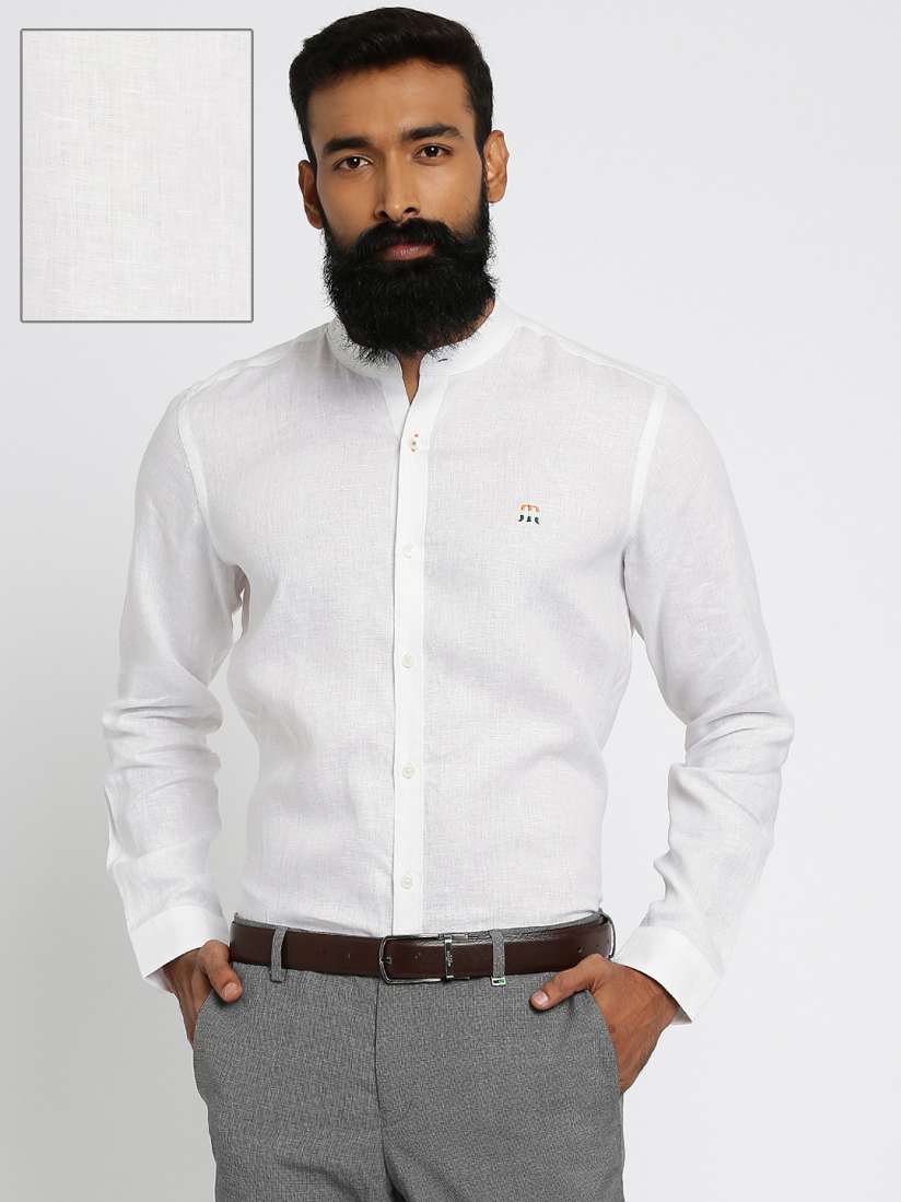 Raymond linen white shirts outlet