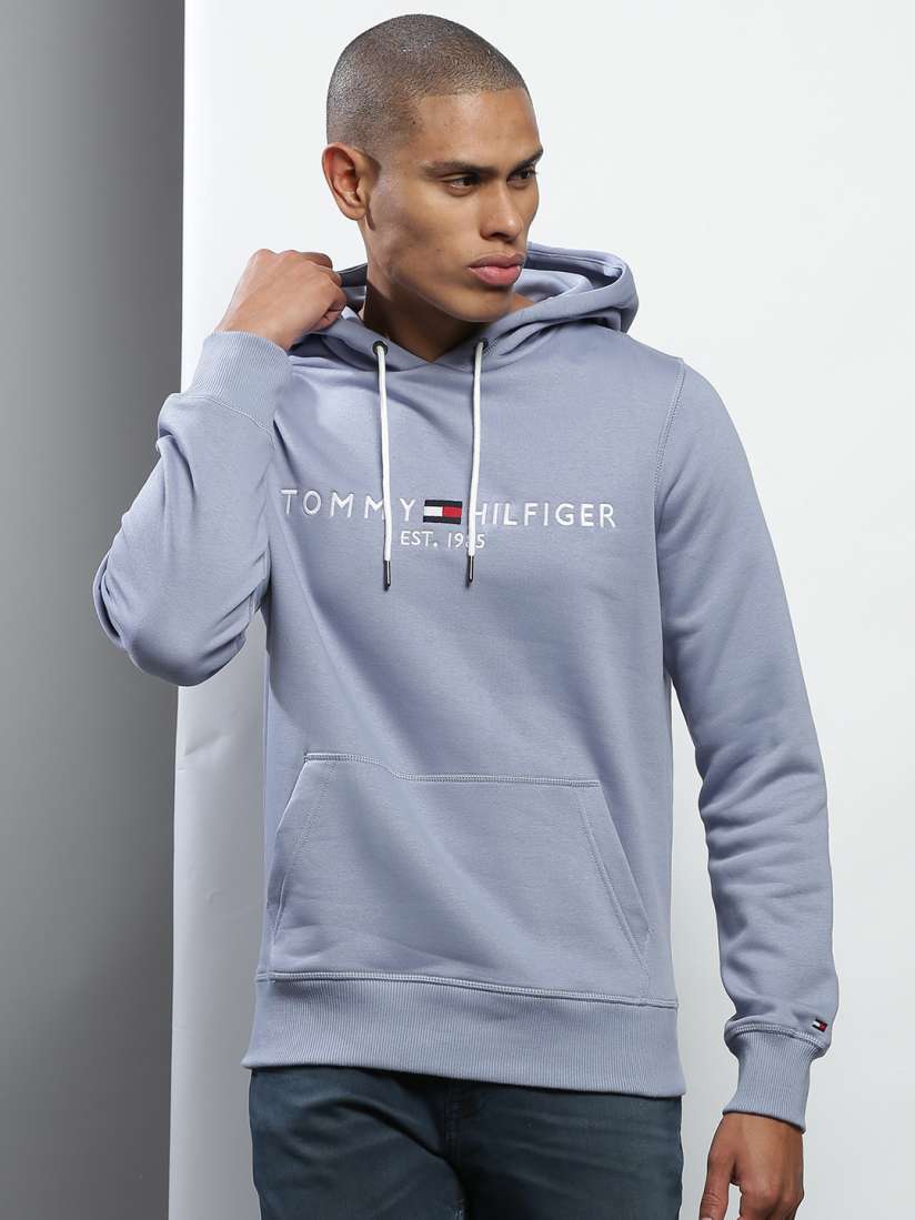 Tommy hilfiger hoodie mens light blue 2025