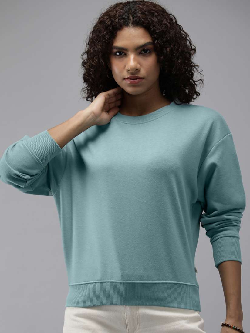 Buy The Roadster Lifestyle Co. Women Solid Sweatshirt Sweatshirts for Women 19156184 Myntra
