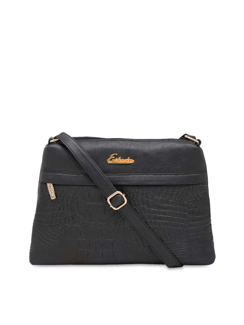 Buy ESBEDA Black Textured Sling Bag Handbags for Women 1916485 Myntra