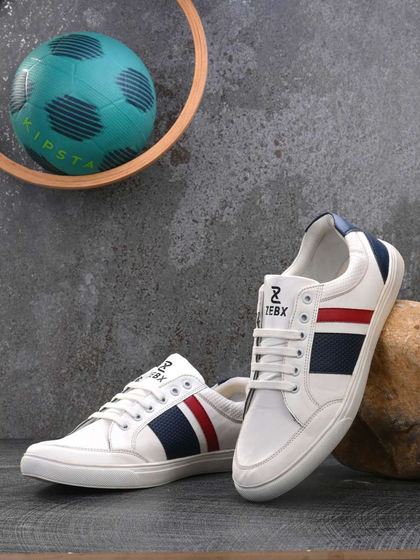 Buy ZEBX Men White Colourblocked Sneakers Casual Shoes for Men 19165150 Myntra