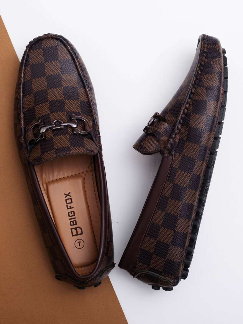 Buy Big Fox Men Brown Printed Loafers Casual Shoes for Men 19165238 Myntra