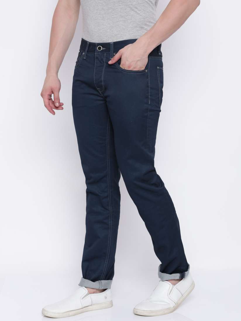 Buy Voi Jeans Men Blue Borris Slim Fit Mid Rise Clean Look Jeans Jeans for Men 1916567 Myntra