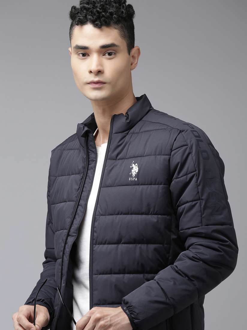 Buy U S Polo Assn Denim Co Men Navy Blue Brand Logo Puffer Jacket Jackets for Men 19165994 Myntra