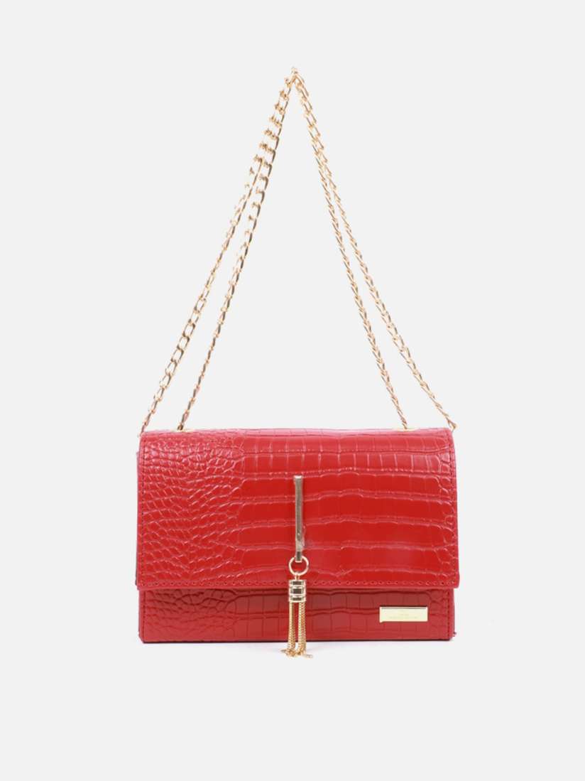 Buy Carlton London Maroon Animal Textured Oversized Structured Shoulder Bag Handbags for Women 19172666 Myntra