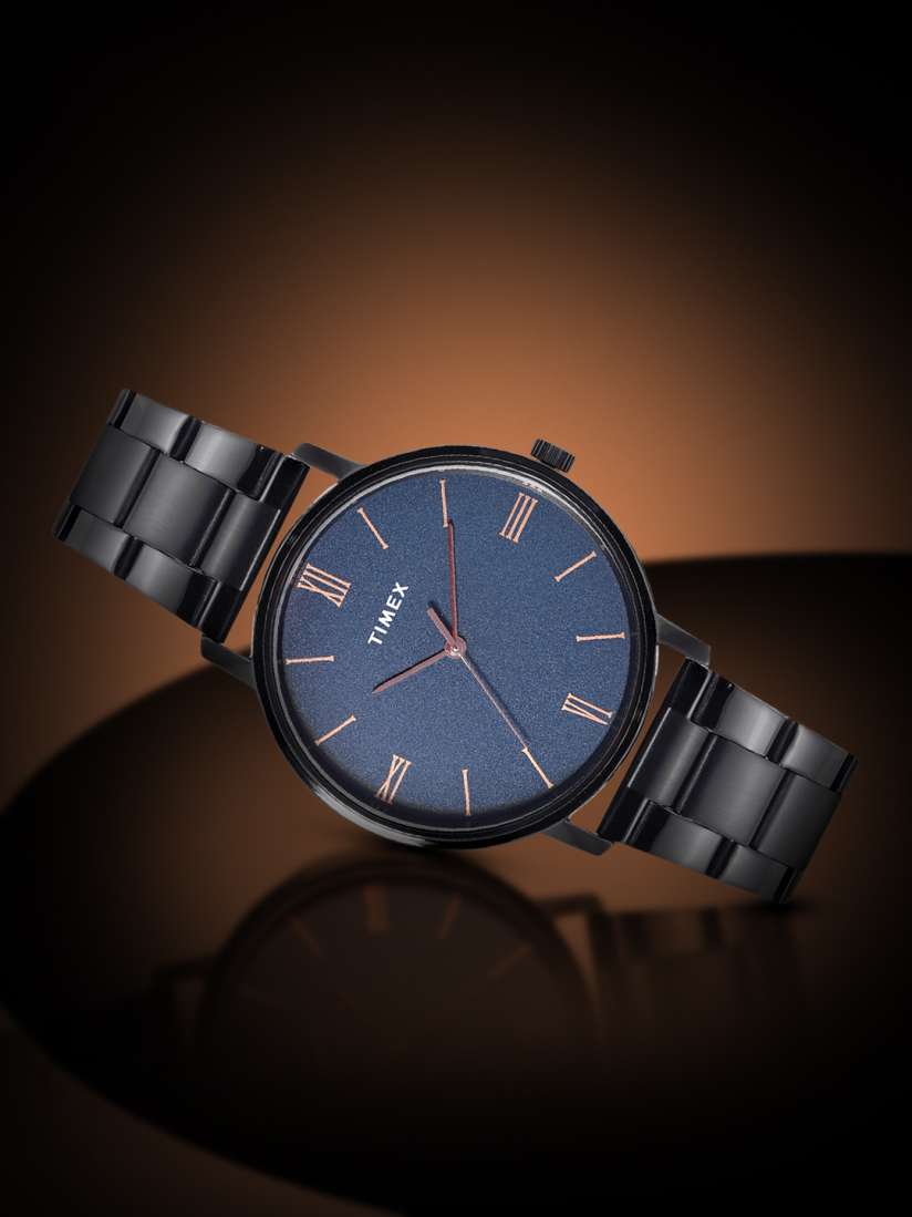 Buy Timex Men Blue Brass Dial Black Analogue Watch TWTG80SMU09 Watches for Men 19172918 Myntra