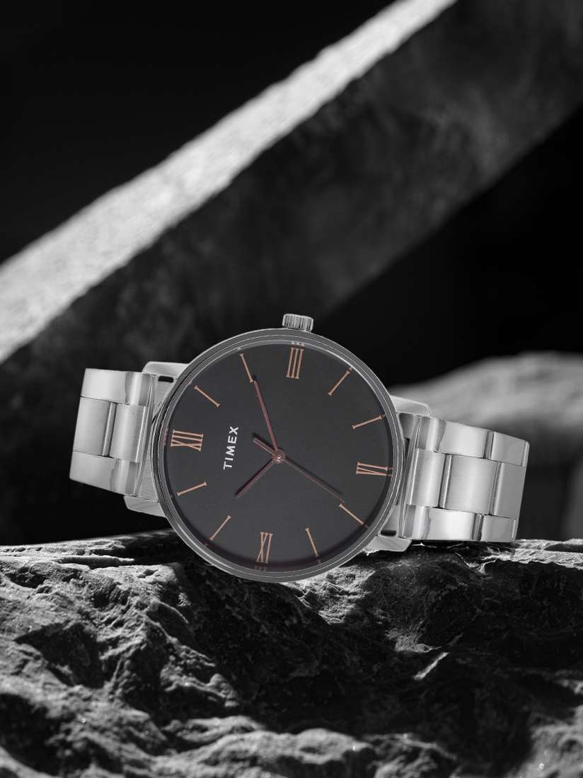 Buy Timex Men Black Brass Dial Silver Toned Analogue Watch TWTG80SMU07 Watches for Men 19172942 Myntra