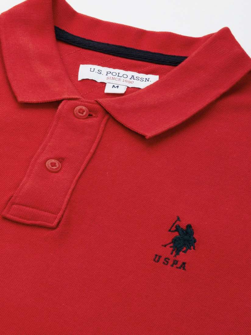 Buy U.S. Polo Assn. Men Red Polo Collar T shirt Tshirts for Men 19182648 Myntra