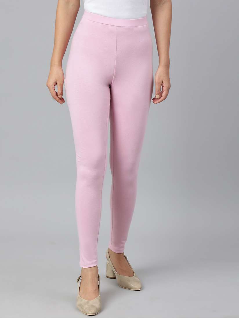Buy W Women Pink Solid Ankle Length Leggings Leggings for Women 19186104 Myntra