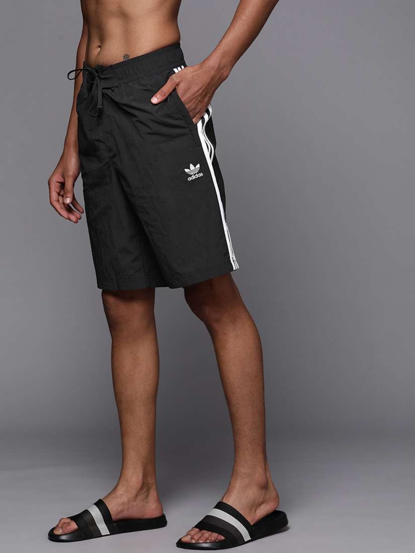Buy ADIDAS Originals Men Black 3 Stripes Swim Shorts Swim Bottoms for Men 19187084 Myntra