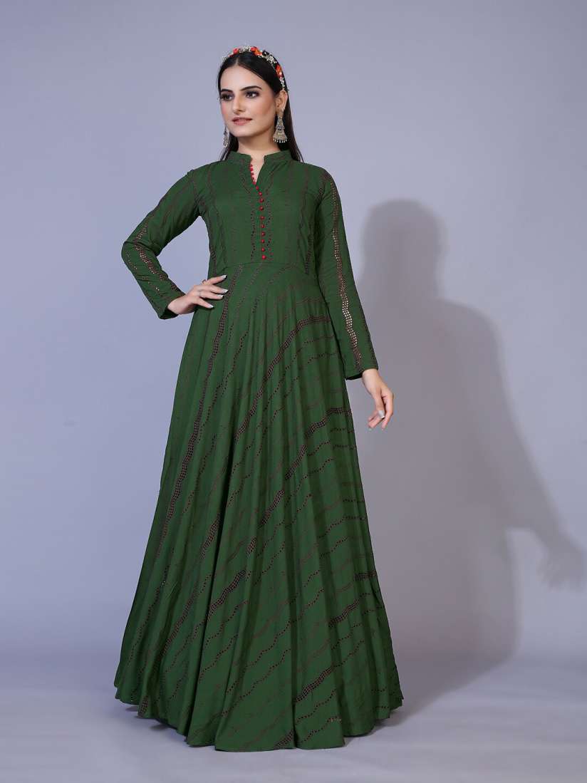 Buy PRENEA Green Maxi Partywear Gown Dresses for Women 19189820 Myntra