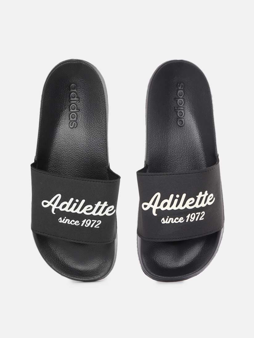 Buy ADIDAS Unisex Black White Printed Adilette Shower Sliders Flip Flops for Unisex 19190586 Myntra