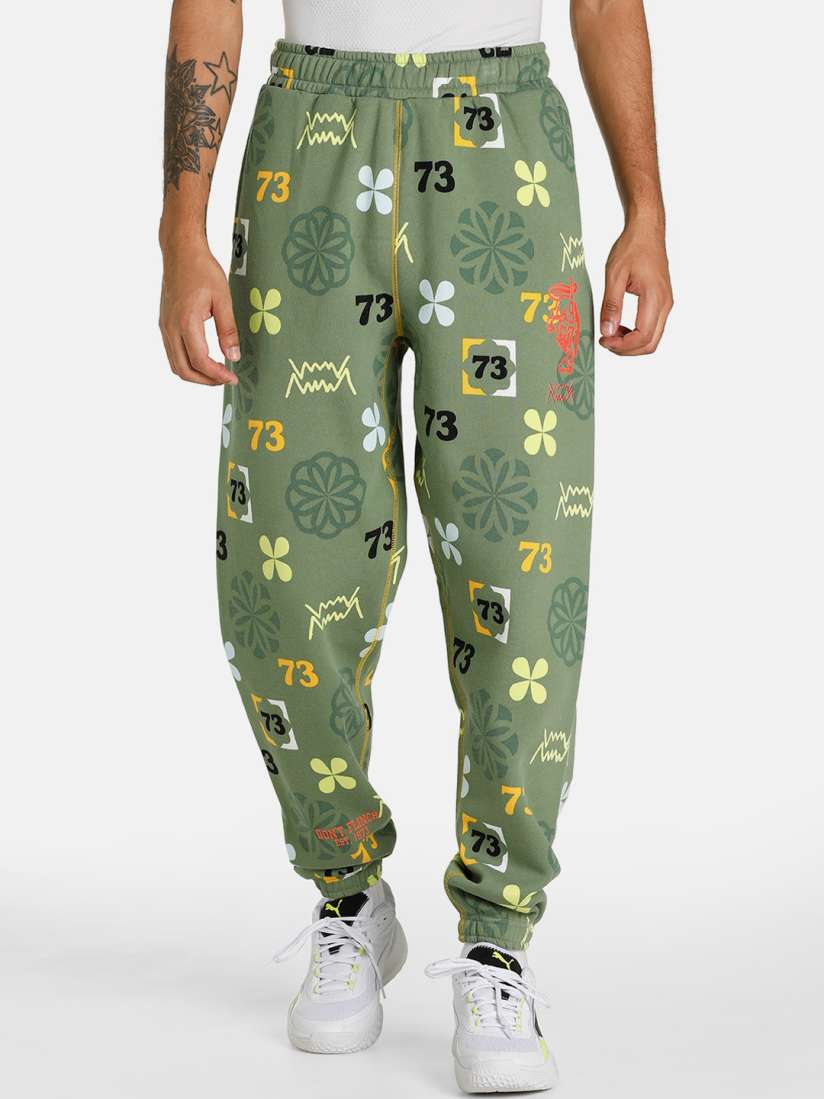 Buy Puma Men Green Graphic Printed Loose Fit Run It Back Track Pants Track Pants for Men 19194068 Myntra