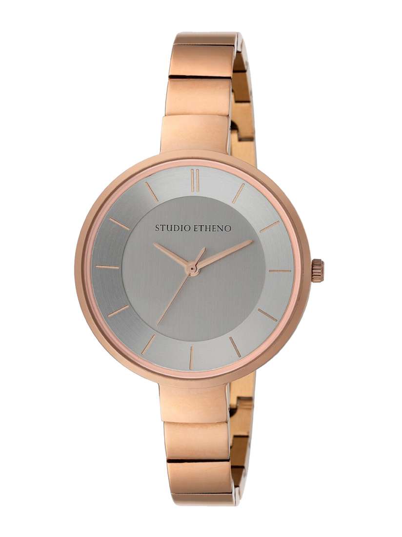 Buy STUDIO ETHENO Women Rose Gold Dial Grey Bracelet Style Straps Analogue Watch Watches for Women 19209164 Myntra