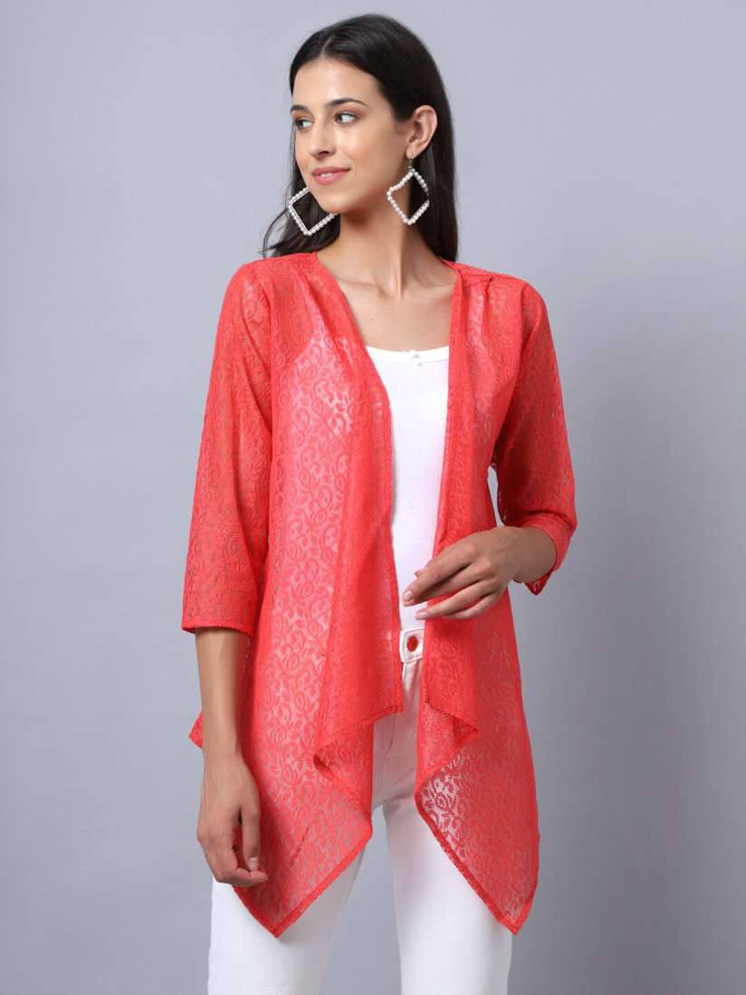Womens red shrug cheap
