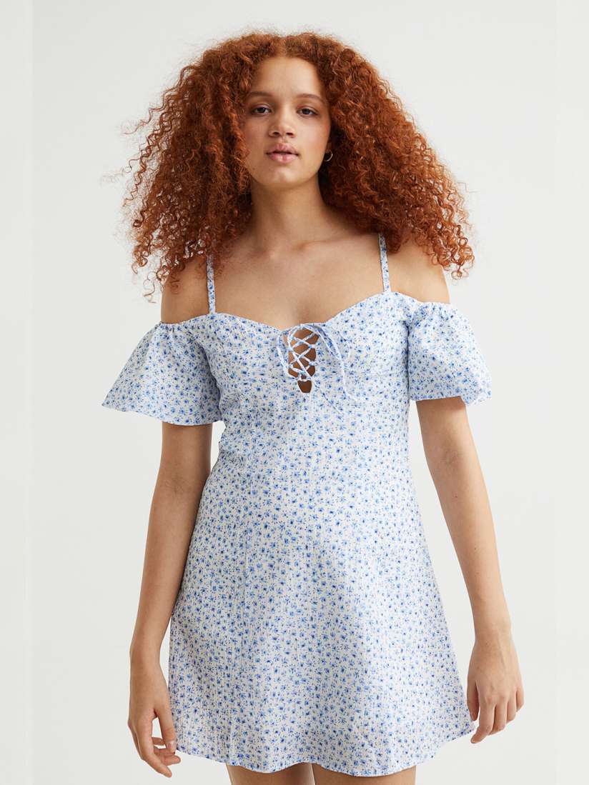 H&m cold shoulder dress clearance
