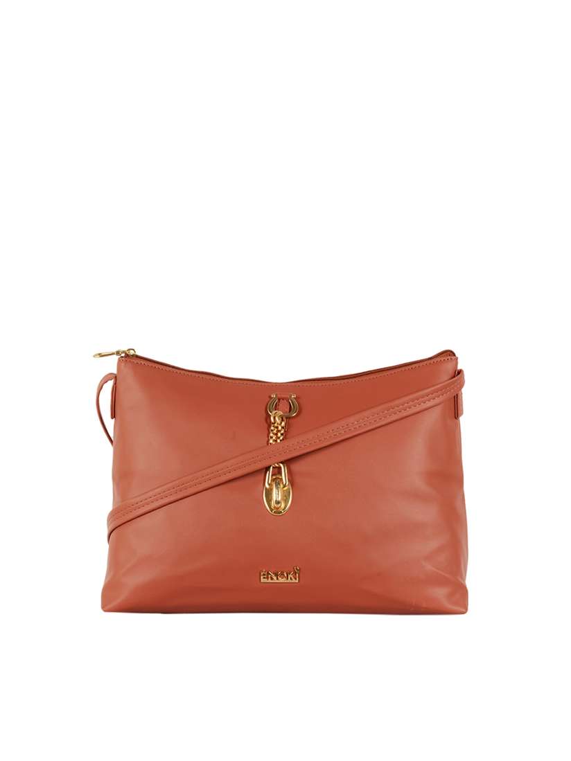 Buy ENOKI Tan Women Structured Sling Bag Handbags for Women 19222420 Myntra
