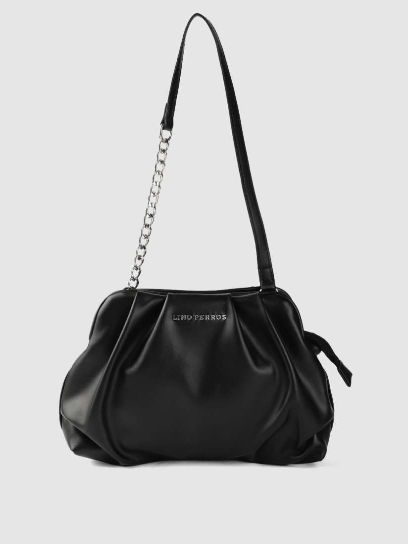 Buy Lino Perros Women Black Solid Structured Shoulder Bag Handbags for Women 19223326 Myntra
