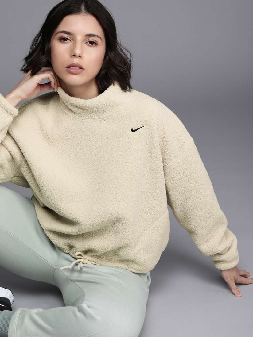Nike beige sweatshirt womens hotsell