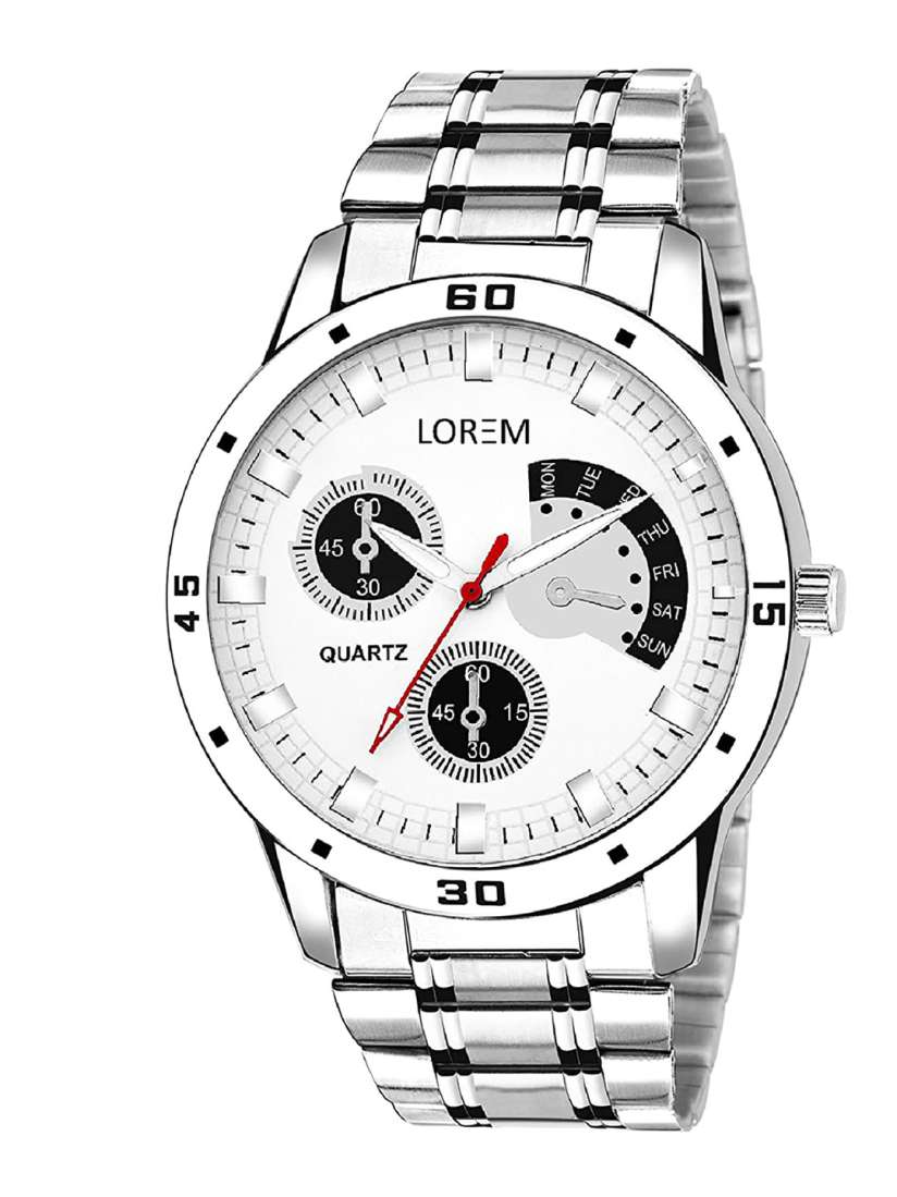 Buy FERRIZZO Men White Dial Silver Toned Stainless Steel Bracelet Style Straps Analogue Watch Watches for Men 19237086 Myntra