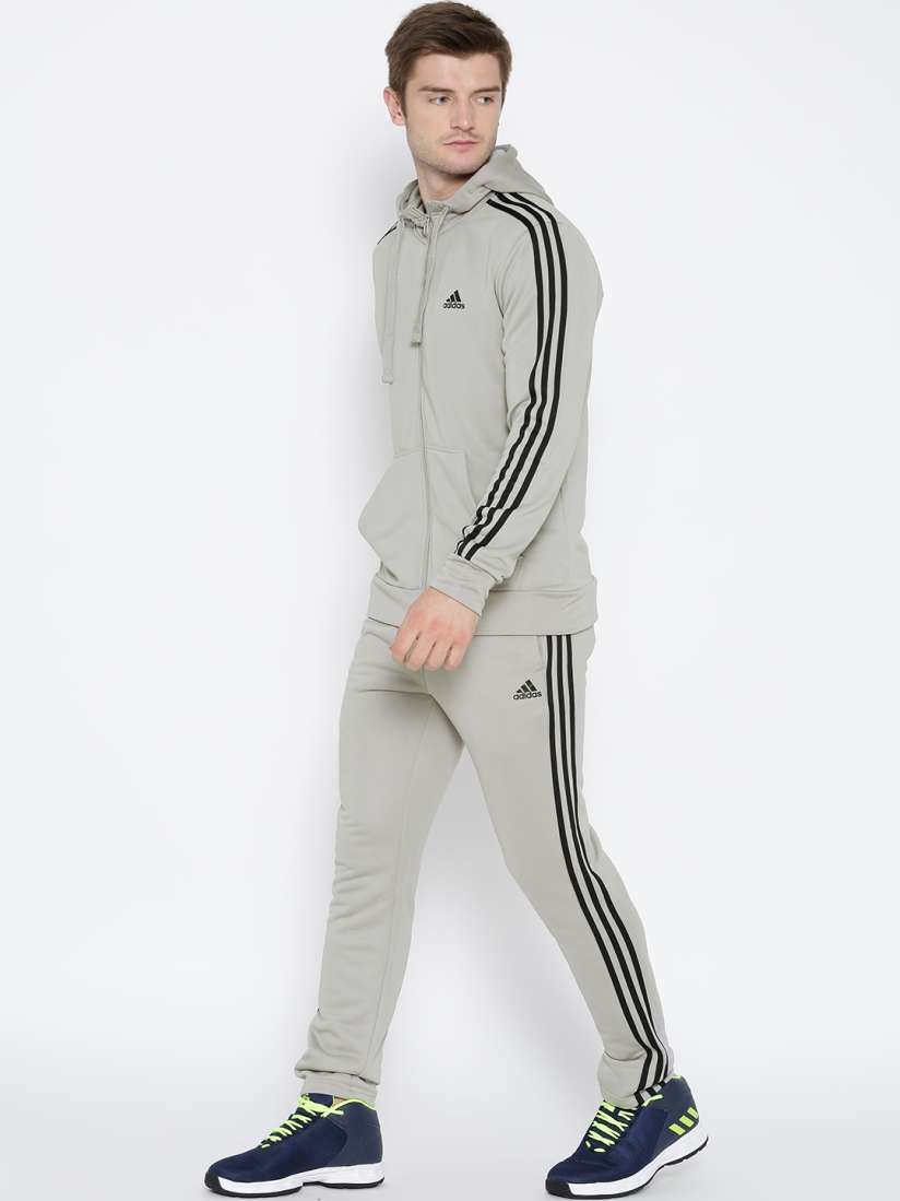 Adidas grey tracksuit sales