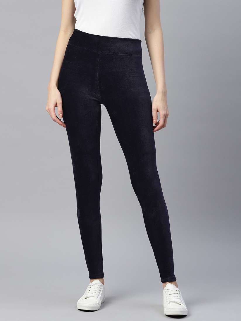 Buy Marks Spencer Women Solid Corduroy Knitted Jeggings