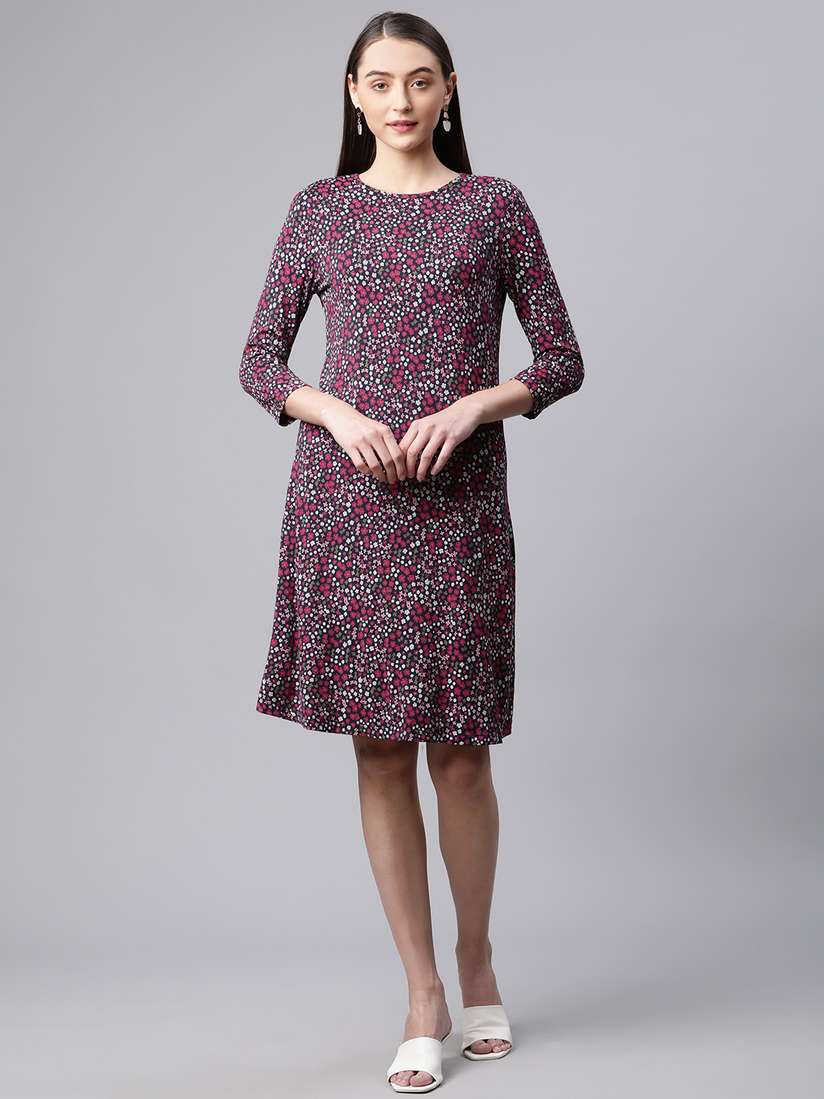 Navy Blue And Pink Floral Dress Marks Spencer Navy Blue Pink