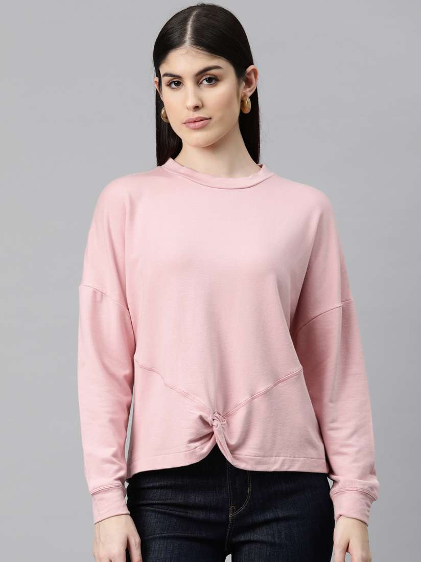 Buy Marks Spencer Knot Detail Pullover Sweatshirt Sweatshirts for Women 19242440 Myntra