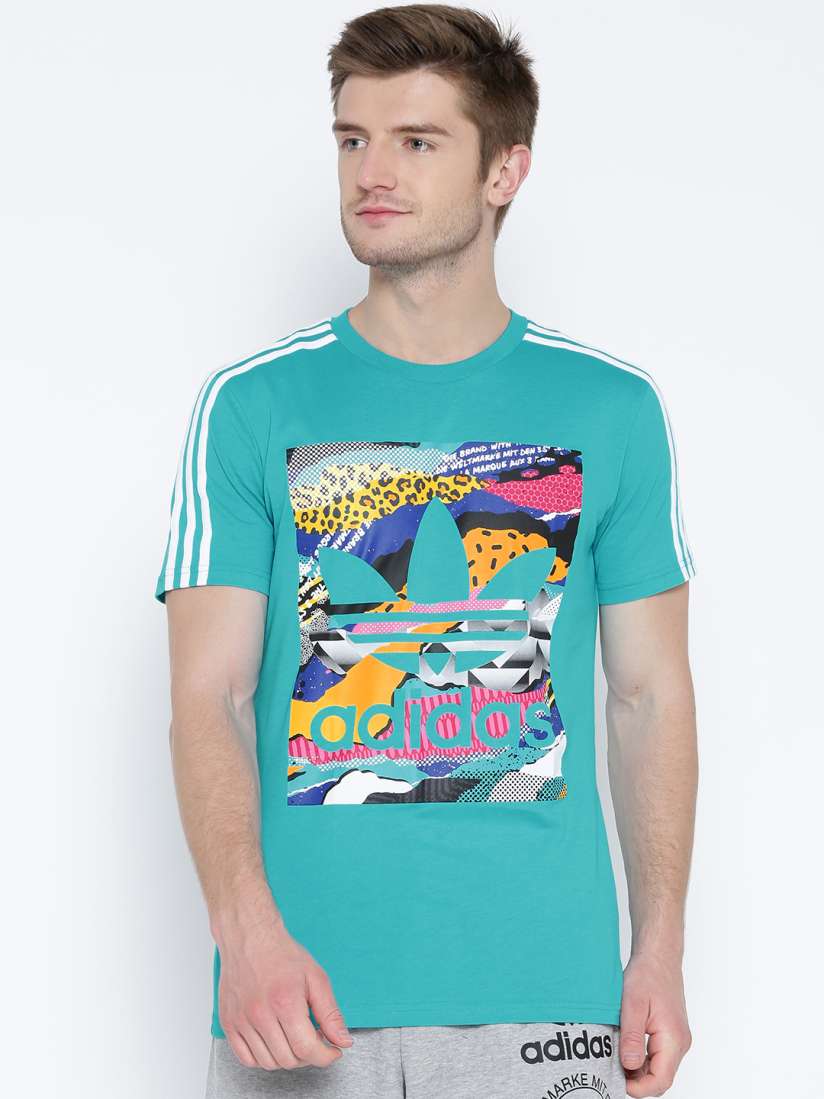 Buy Adidas Originals Men Blue L.A BOX Printed Round Neck T Shirt Tshirts for Men Myntra