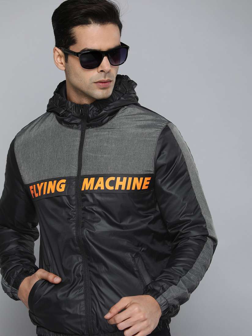 Flying machine charcoal grey jacket clearance