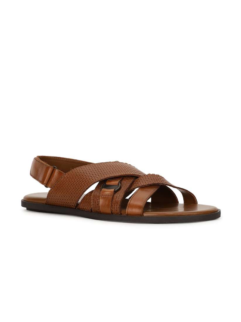 Buy Bata Men Tan Black Leather Comfort Sandals Sandals for Men 19249864 Myntra