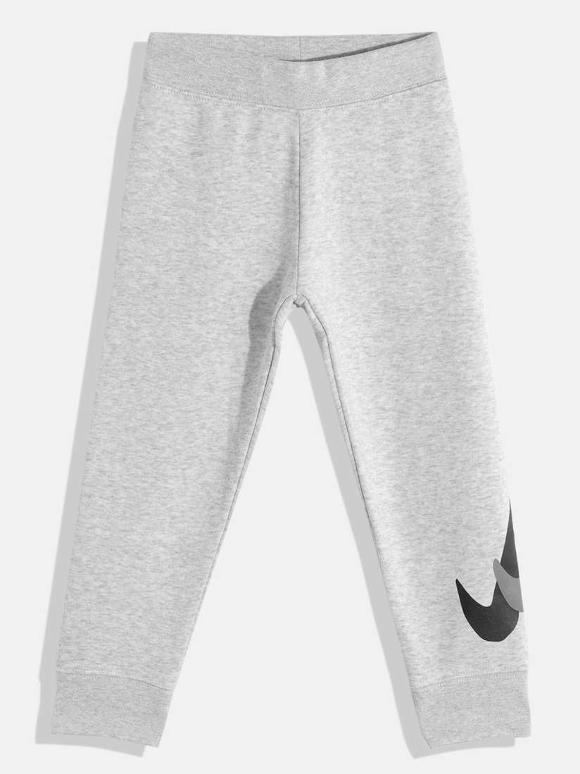 Buy Nike Girls Grey Melange Brand Logo Detail Joggers Track