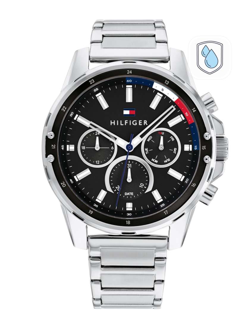 Buy Tommy Hilfiger Men Black Dial Silver Toned Stainless Steel Analogue Watch TH1791936W Watches for Men 19257512 Myntra