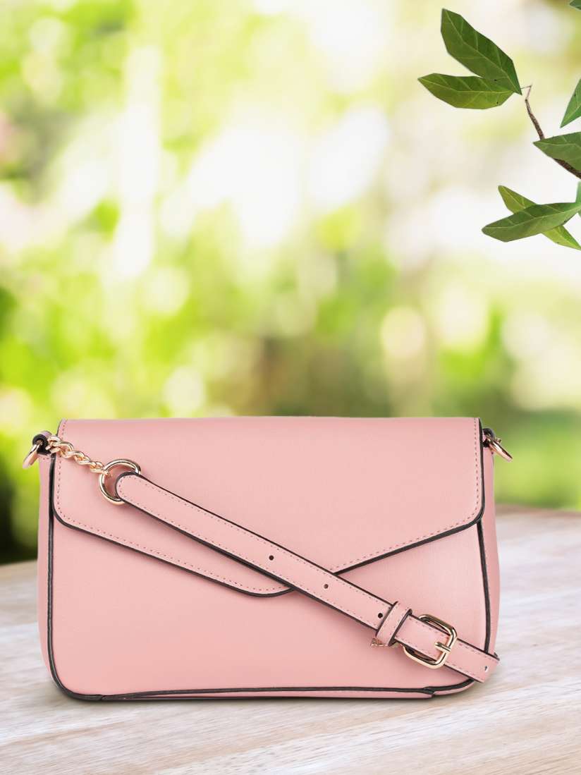 Buy Allen Solly Pink Solid PU Regular Structured Sling Bag Handbags for Women 19259126 Myntra