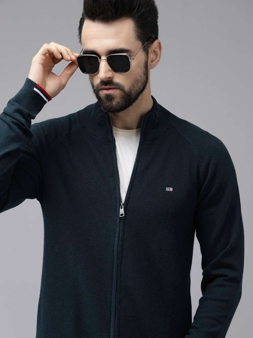 Navy blue open front sweater hotsell