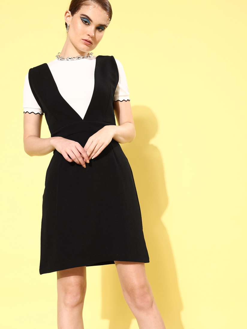 Buy KASSUALLY Women Stylish Black Solid Twofer Take Dress Dresses for Women 19263564 Myntra
