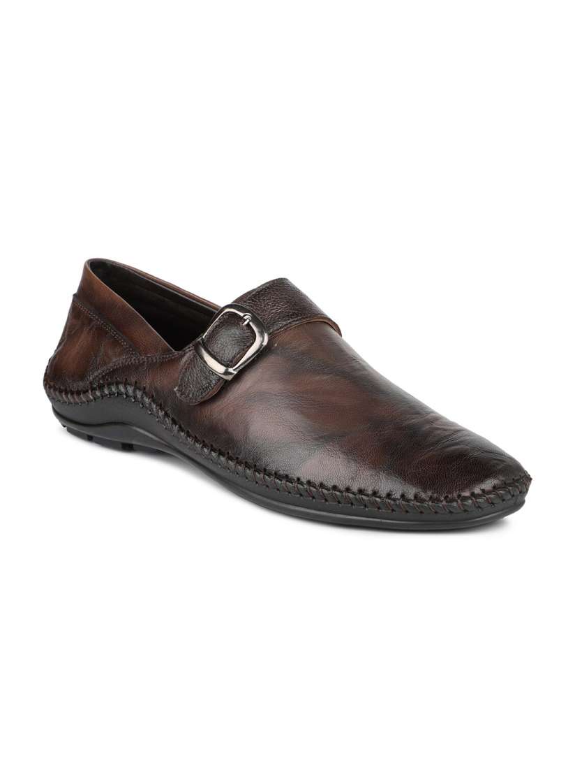 Buy PRIVO by Inc.5 Men s Brown Leather Loafers Casual Shoes for Men 19264224 Myntra