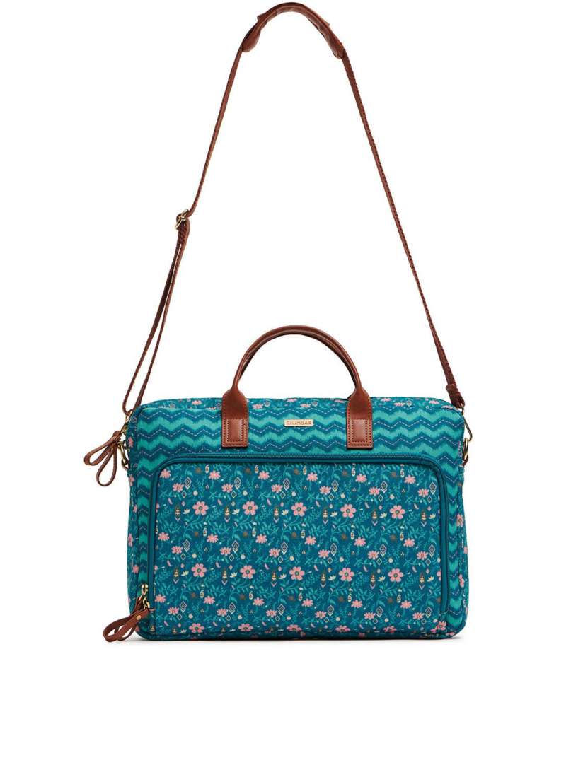 Buy Chumbak Women Blue Pink Printed PU Laptop Bag Laptop Bag for Women 19264492 Myntra