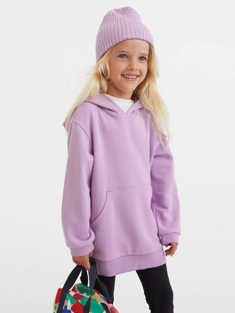 Buy H M Girls Purple Solid Hoodie Sweatshirts for Girls 19266906 Myntra