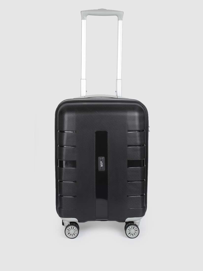Buy VIP Unisex Black Textured Hard Sided Cabin Voyager Pro Trolley Bag 32 Litres Trolley Bag for Unisex 19272374 Myntra