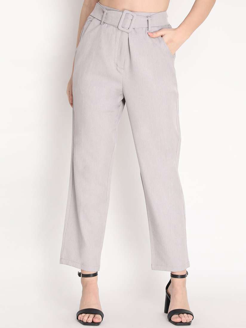 Buy Dlanxa Women Grey Trousers Trousers for Women 19273790 Myntra
