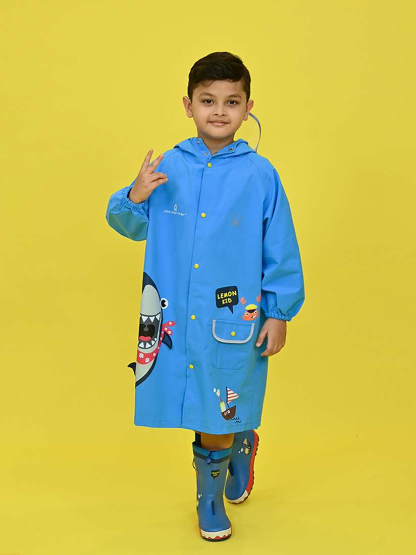 Buy Little Surprise Box LLP Unisex Kids Blue Shark Print Rain Jacket Rain Jacket for Unisex Kids 19283844 Myntra