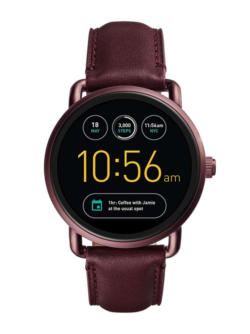 Buy Fossil Women Burgundy Q Wander 2.0 Smartwatch FTW2113 Smart Watches for Women 1928397 Myntra