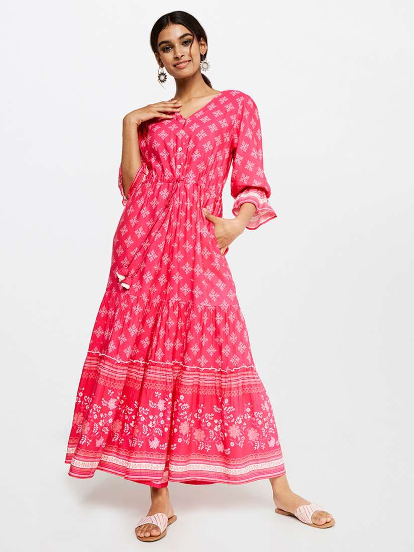 Buy Global Desi Pink White Printed Basic Jumpsuit Jumpsuit for Women 19285066 Myntra